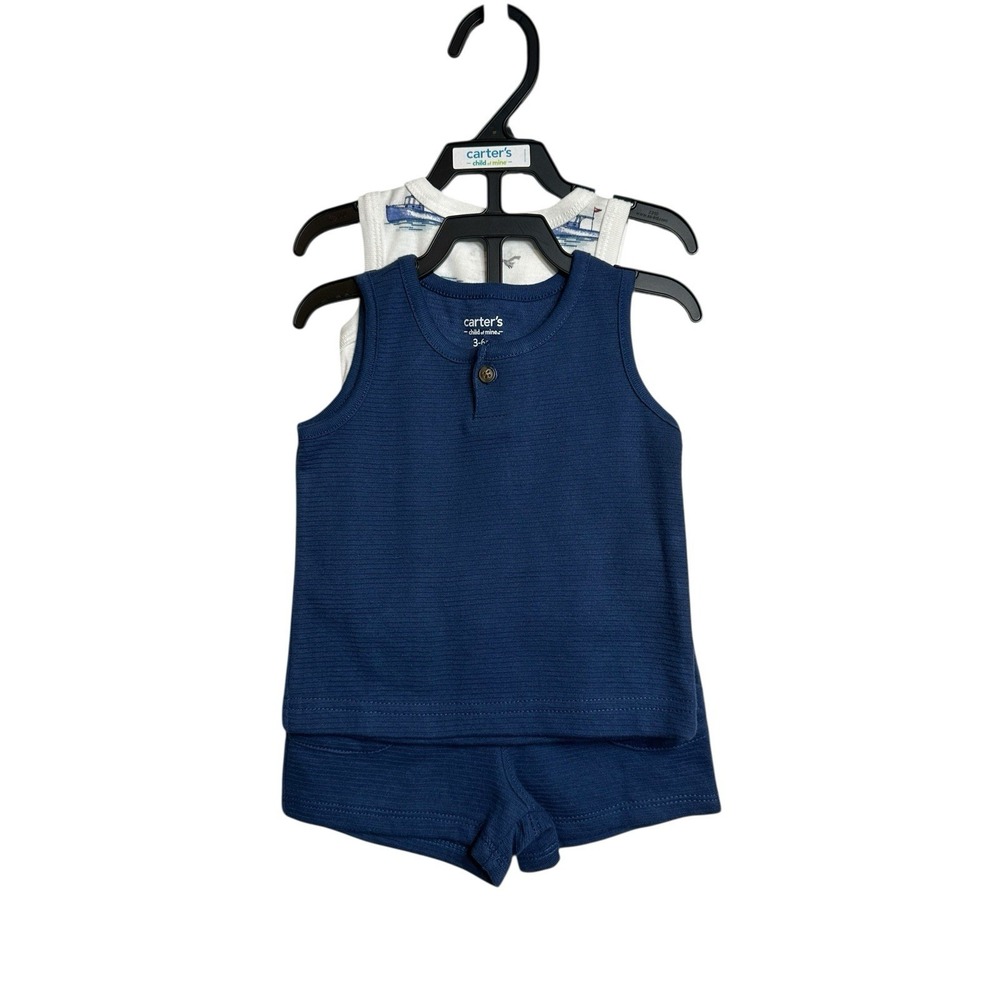 carters‎ child of mine baby boys 3 piece summer outfit set size 3-6 months